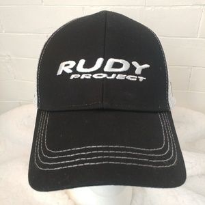 NWT Rudy Project Trucker Snapback hat, black/white